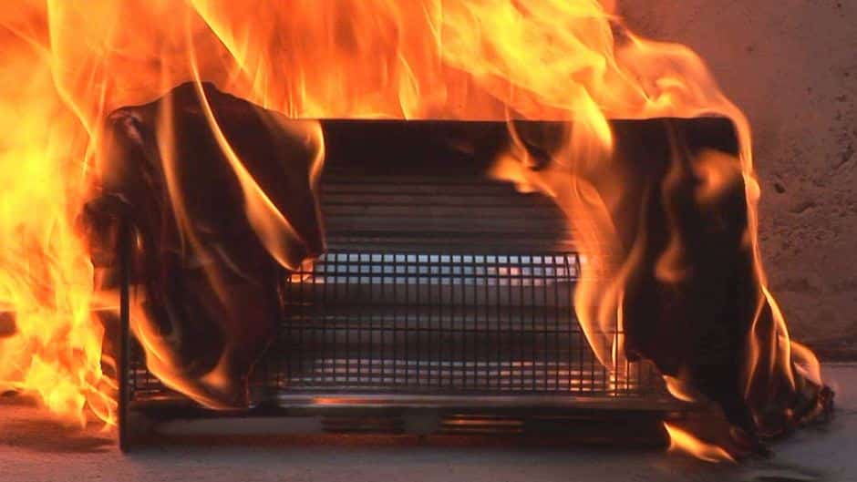 Burning space heater